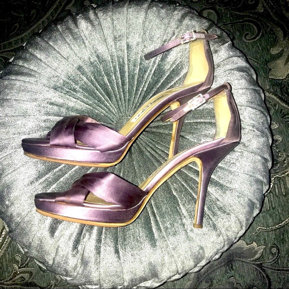 HP🌟🧚🌸💐🌟Jimmy Choo, ‘Greta’ lavender satin 7🔥